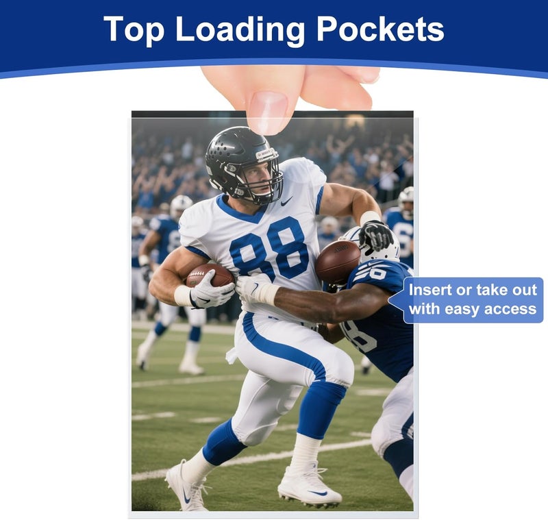 WITHYU 400 Pcs Soft Trading Card Sleeves, Top Loading Penny Card Sleeves for Standard Cards 2.5" X 3.5"，Ultra-Clear Card Protector for Game Cards, Baseball,Sports Cards,Mini Photos - Image 3